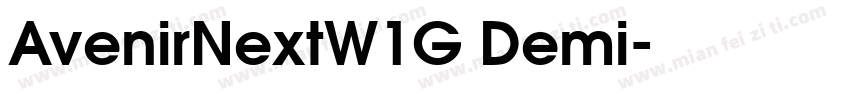 AvenirNextW1G Demi字体转换